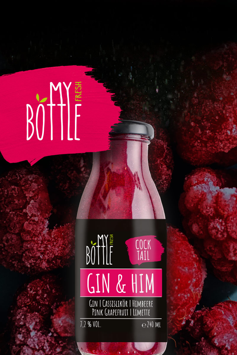 der cocktail in der flasche